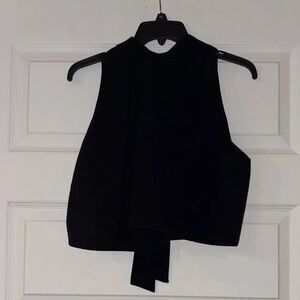 Black Halo Black Halter Crop Top